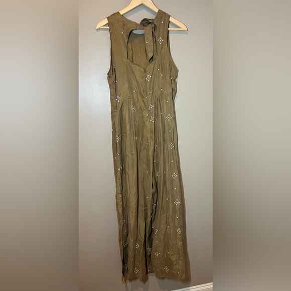 Anthropologie Sancia Carmela Wide-Leg Jumpsuit Pockets Boho Size L Womens - Picture 9 of 11